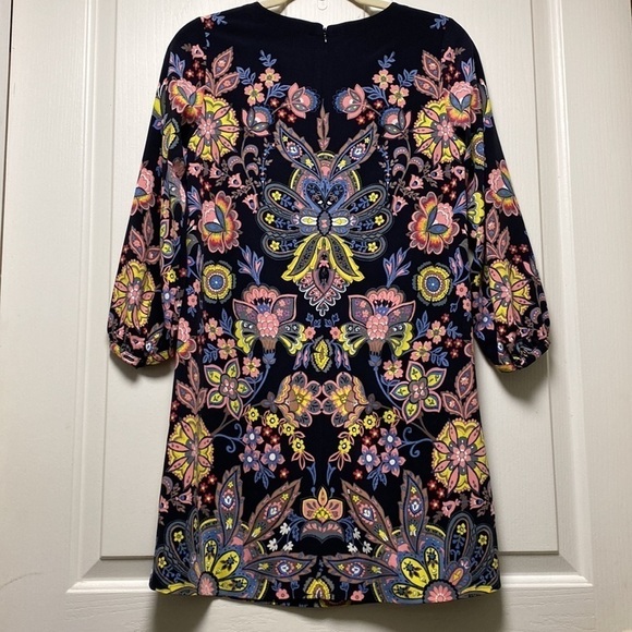 Loft Sz Xsmall Petite Floral Long Sleeve Dress - Picture 2 of 7